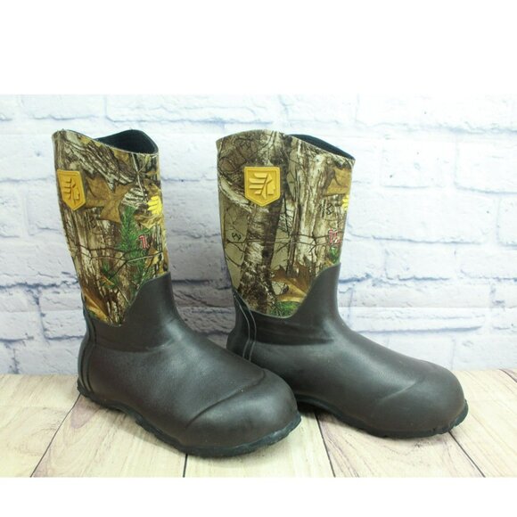 LaCrosse Lil' Alpha Lite Multicolor Rubber Waterproof Hunting Boots Size 5 - Picture 3 of 10